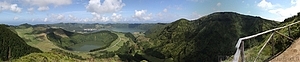 Sete Citades - Lagoa Rasa, Lagoa Santiago ja Lagoa Azul panoraama