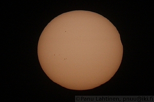 Partial solar eclipse - 30 s after first contact