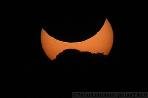 Partial solar eclipse - double-sided eclipse