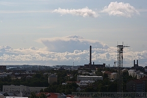 Cumulonimbus incus with overshooting top