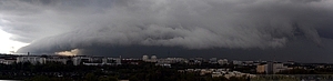 Cumulonimbus arcus panorama 1