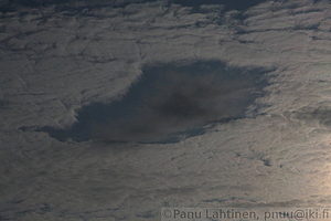 Altocumulus stratiformis virga