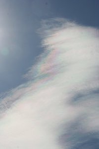 Irridescent cloud