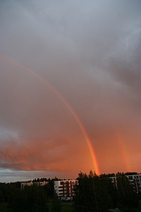 Low sun rainbow