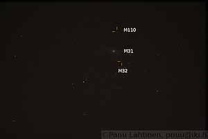 M31, M32, M100, 9x2,5s, iso1600